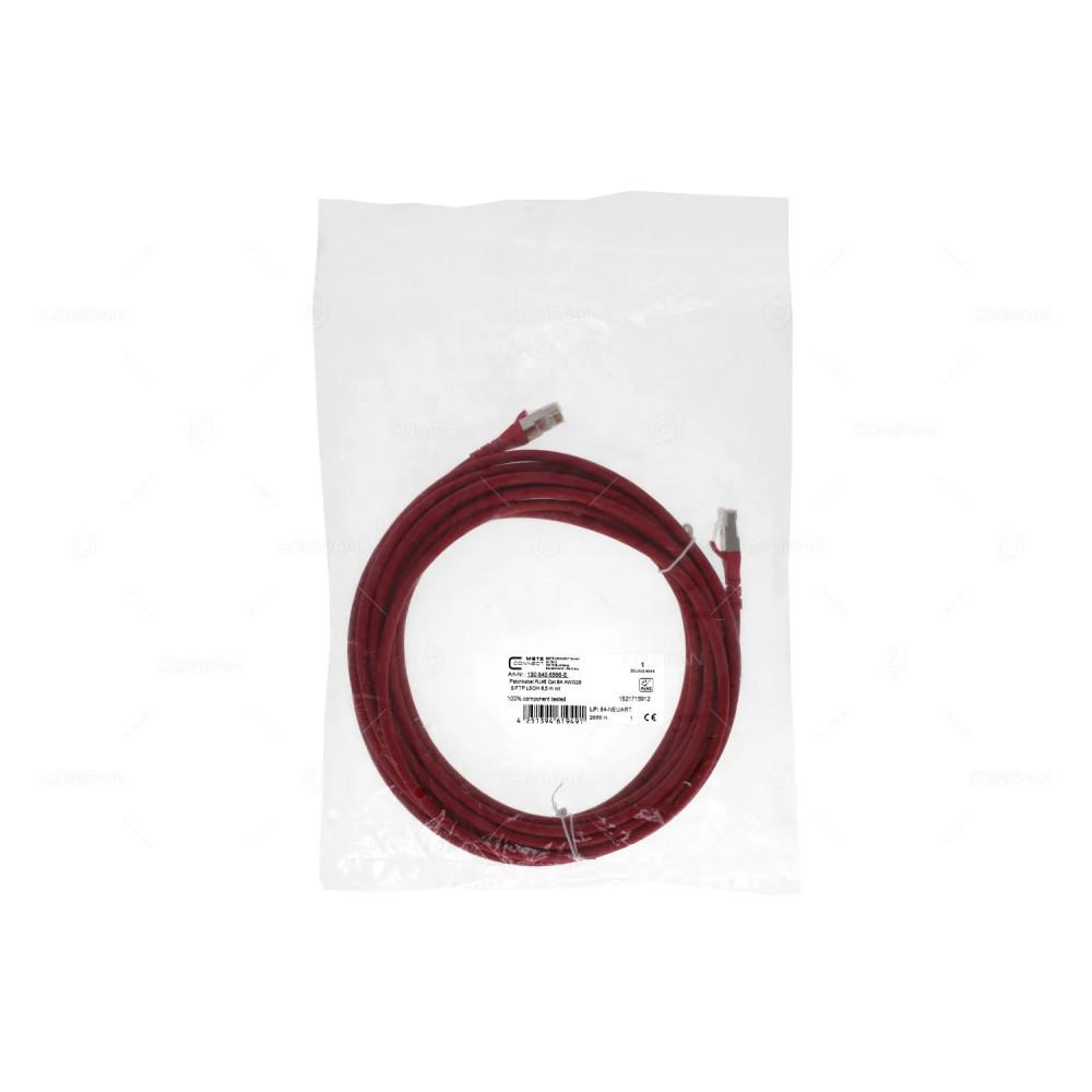 4251394619491  PATCHCORD RJ45 CAT.6A AWG26 6.5M RED