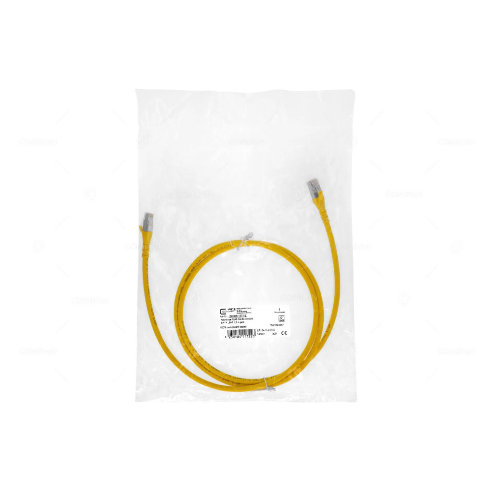4250184117223  PATCH CORD RJ45 CAT.6A AWG26 1.5M YELLOW