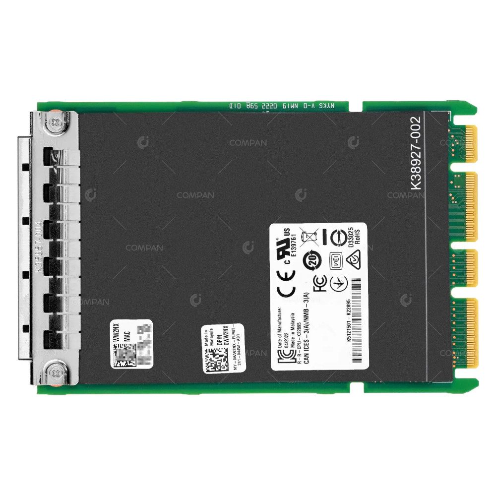 WW2NX  DELL I350-T4 PCIE QUAD PORT ETHERNET CARD