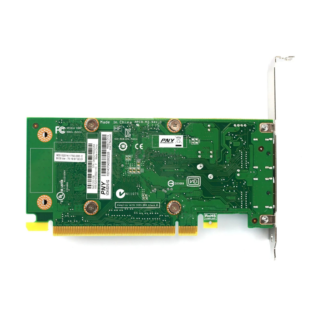 VCNVS310-1G PNY NVIDIA QUADRO NVS 310 512MB PCIE X16 2X DISPLAY PORT 900-52014-1750-000, 699-52014-0502-110