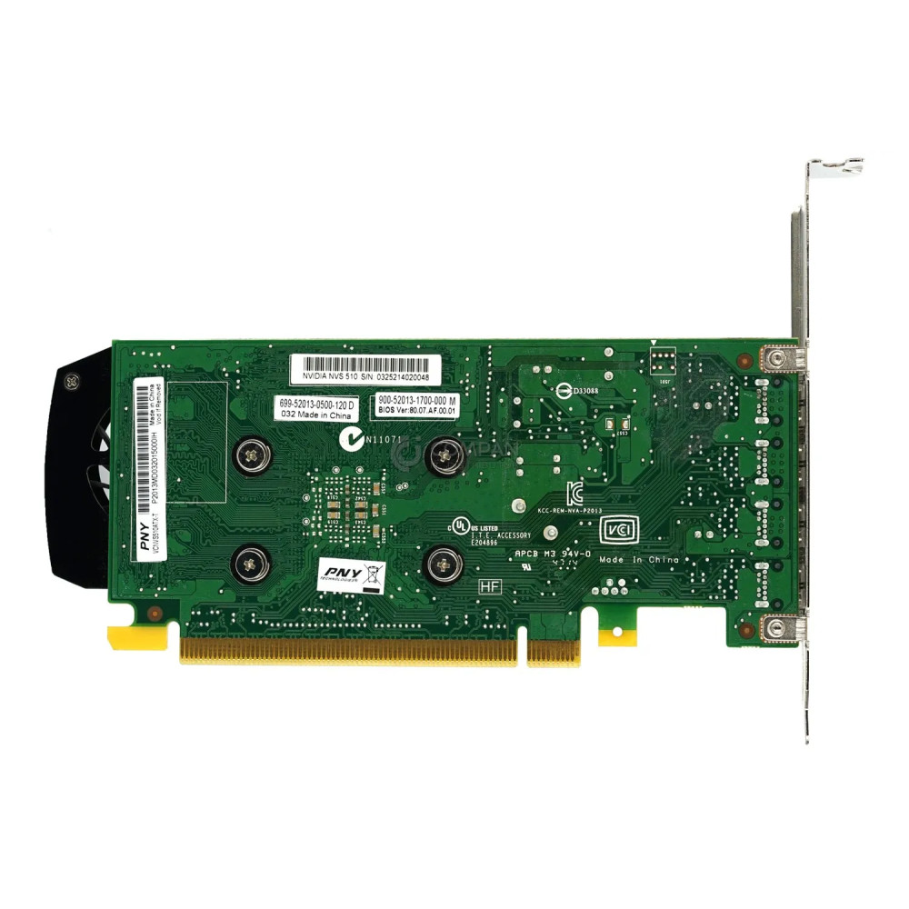 VCNVS510ATX-T PNY NVIDIA QUADRO NVS 510 ATX -T 2GB  PCIE  4XMINI DISPLAY PORT 699-52013-0500-120, 900-52013-1700-000