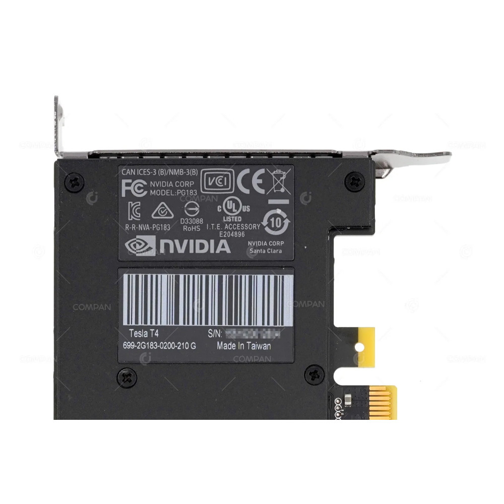 699-2G183-0200-210 LP  NVIDIA TESLA T4 PG183 16GB GDDR6 PCIE 3.0 X16 GPU ACCELERATOR