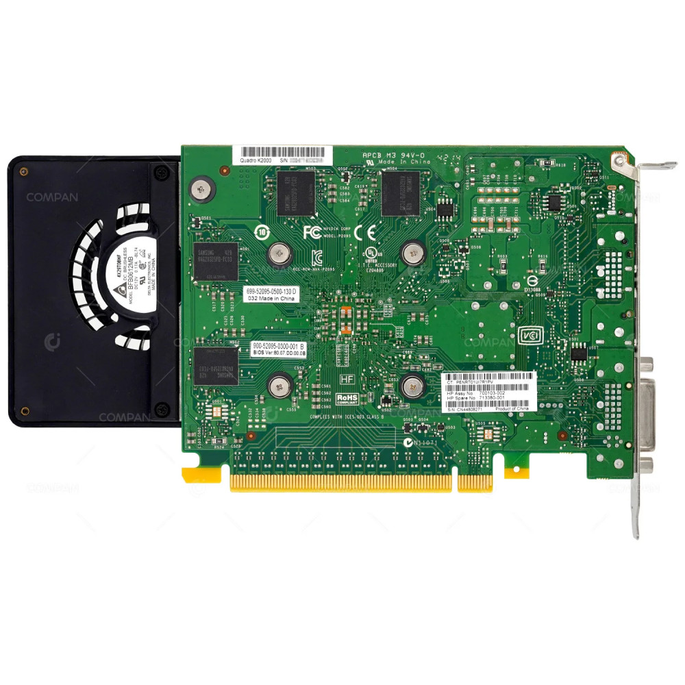 713380-001  NVIDIA QUADRO K2000 2GB DDR5 DUAL DISPLAYPORT 1XDVI PCI-E