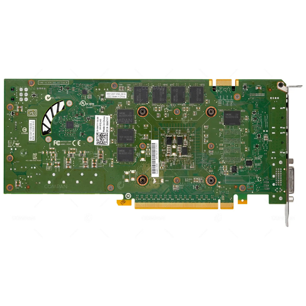 6WTYT  DELL NVIDIA QUADRO 4000 2GB GDDR5 1X DVI 2X DP PCIE 2.0 X16 GPU