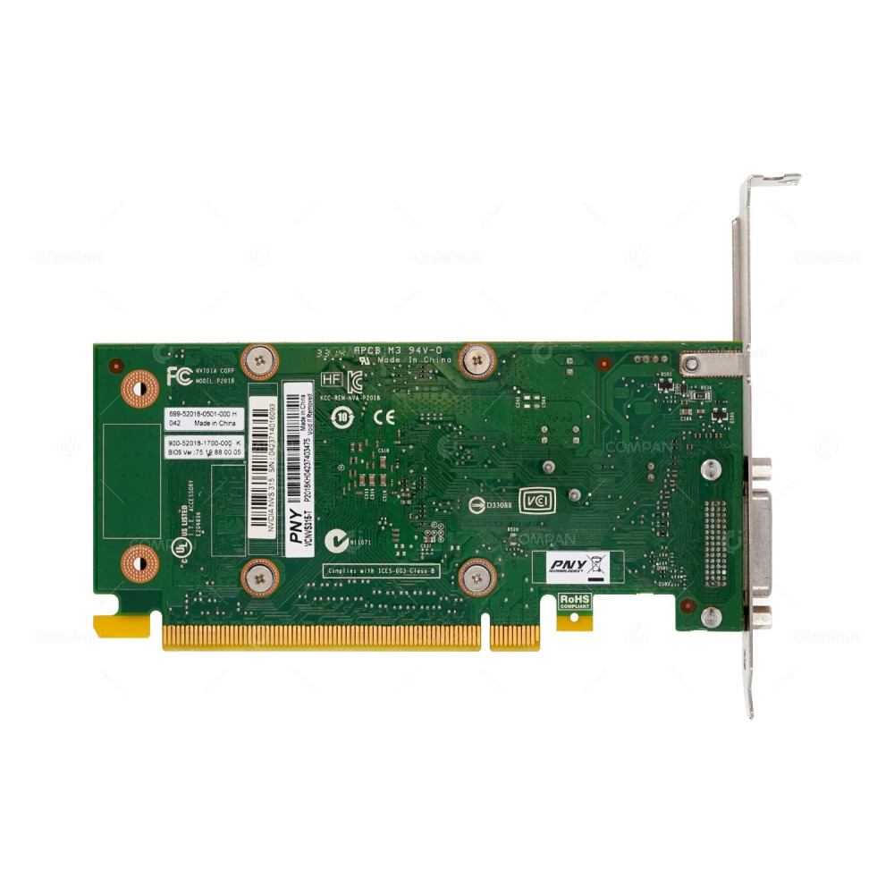 VCNVS315-T  PNY NVIDIA QUADRO NVS 315 1GB PCIE X16 GPU