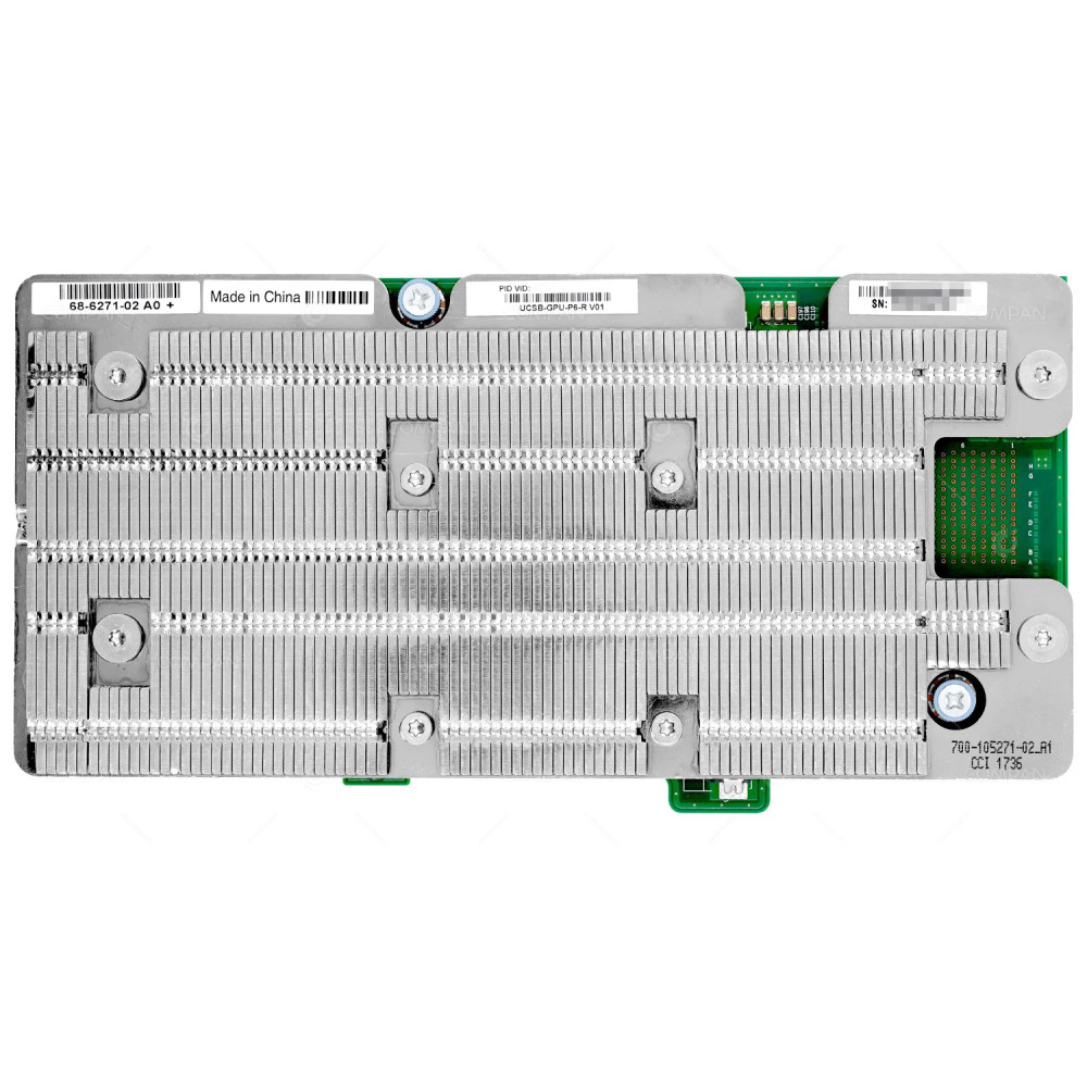 UCSB-GPU-P6-R  CISCO NVIDIA P6 16GB GDDR5 REAR MEZZANINE GPU ACCELERATOR FOR UCS B200 M5