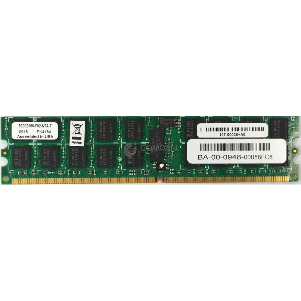 107-00038 NETAPP 2GB ECC MEMORY FOR FAS3140 - 107-00038+A0, 107-00038/KA0