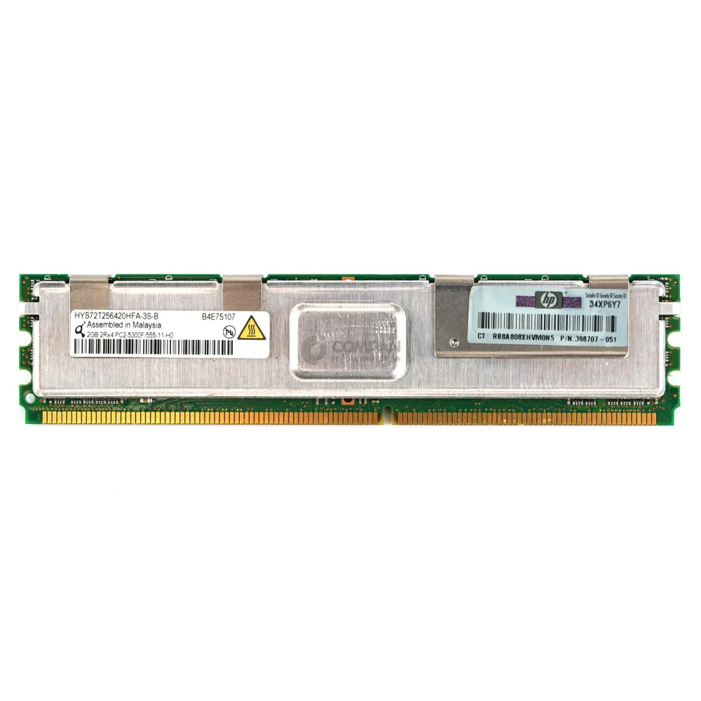 398707-051 HP MEMORY 2GB 2RX4 PC2 5300F DDR2 - 416472-001, 397413-B21