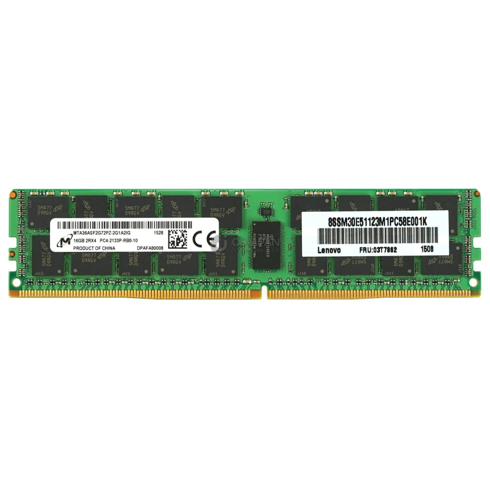 03T7862 IBM LENOVO MEMORY 16GB 2RX4 PC4 17000P 2133P DDR4 MTA36ASF2G72PZ-2G1A2