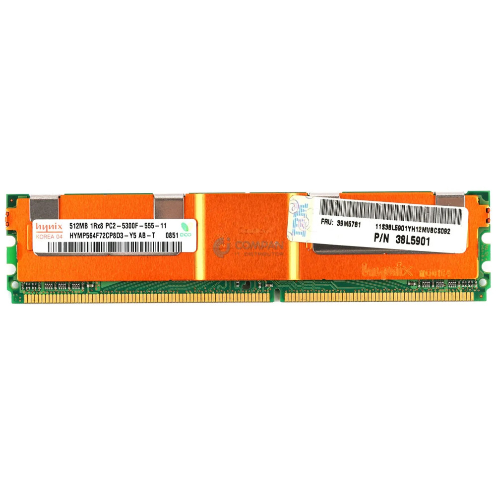 39M5781 IBM MEMORY 512MB PC2-5300 CL5 DDR2 - 39M5782, M395T6553EZ4-CE66, HYMP564F72CP8D3-Y5