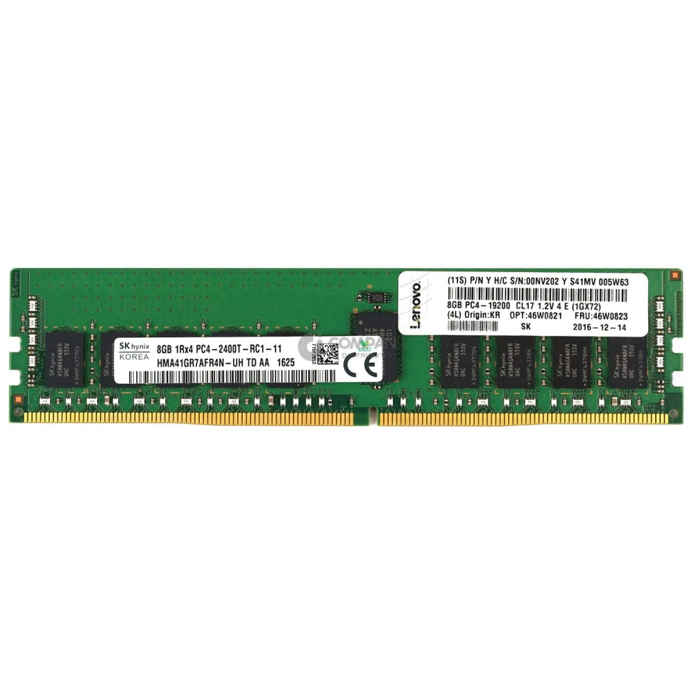 46W0823 LENOVO MEMORY 8GB 1RX4 PC4 2400T 2400MHZ