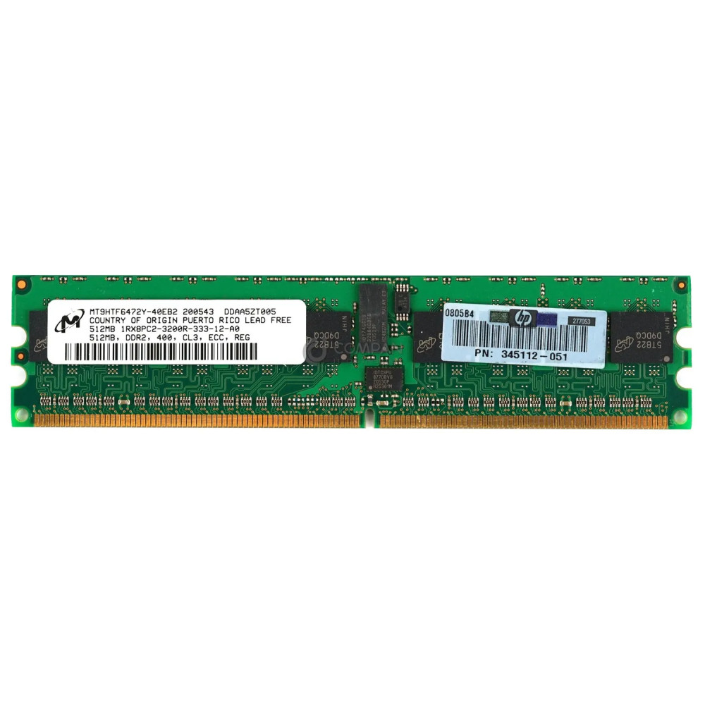 345112-051 HP MEMORY 512MB PC2-3200R DDR2