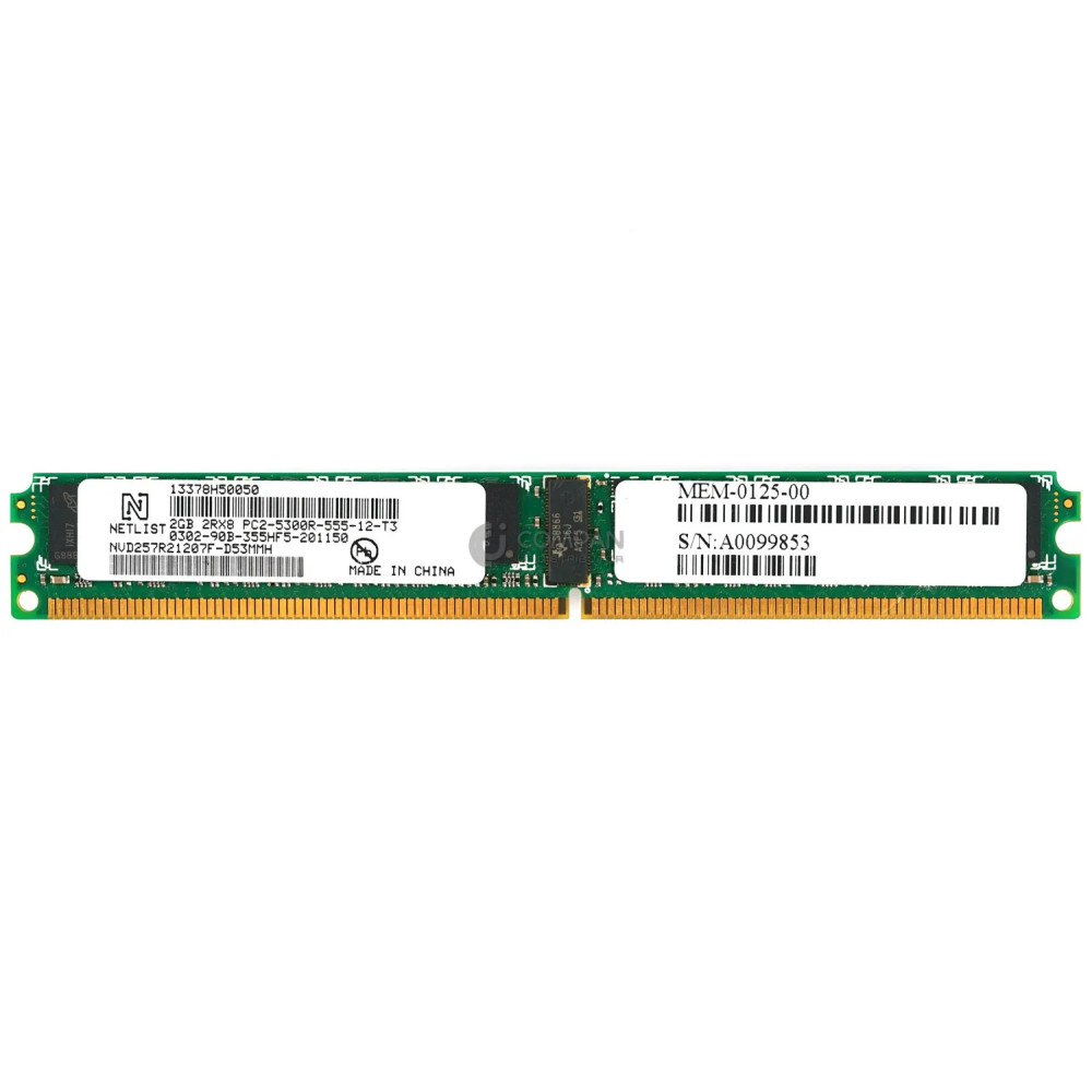 MEM-0125-00 NETLIST MEMORY 2GB 2RX8 PC2 5300R