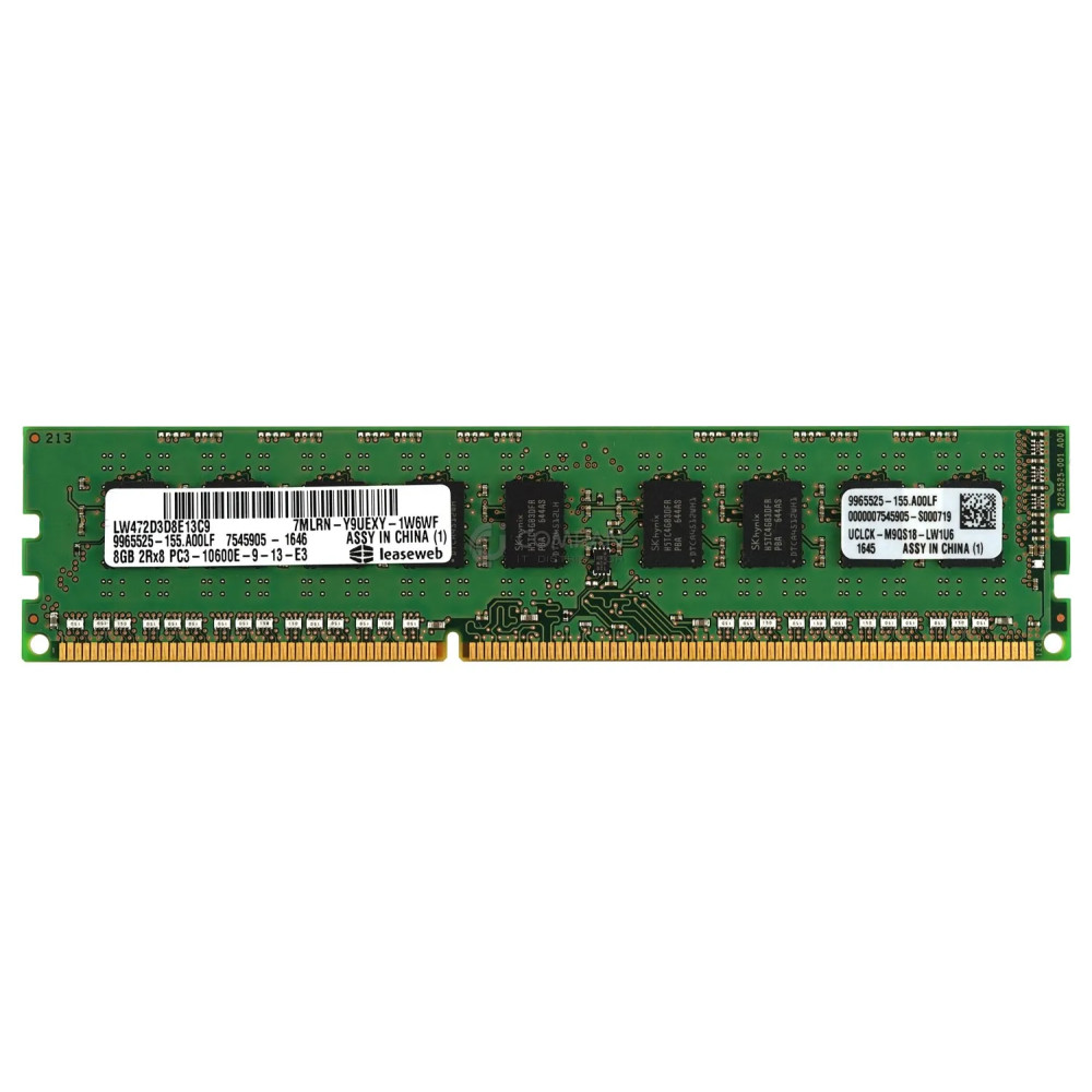 9965525-155-A00LF KINGSTON MEMORY 8GB 2RX8 PC3-10600E DDR3 - 9965525-155.A00LF, LW472D3D8E13C9
