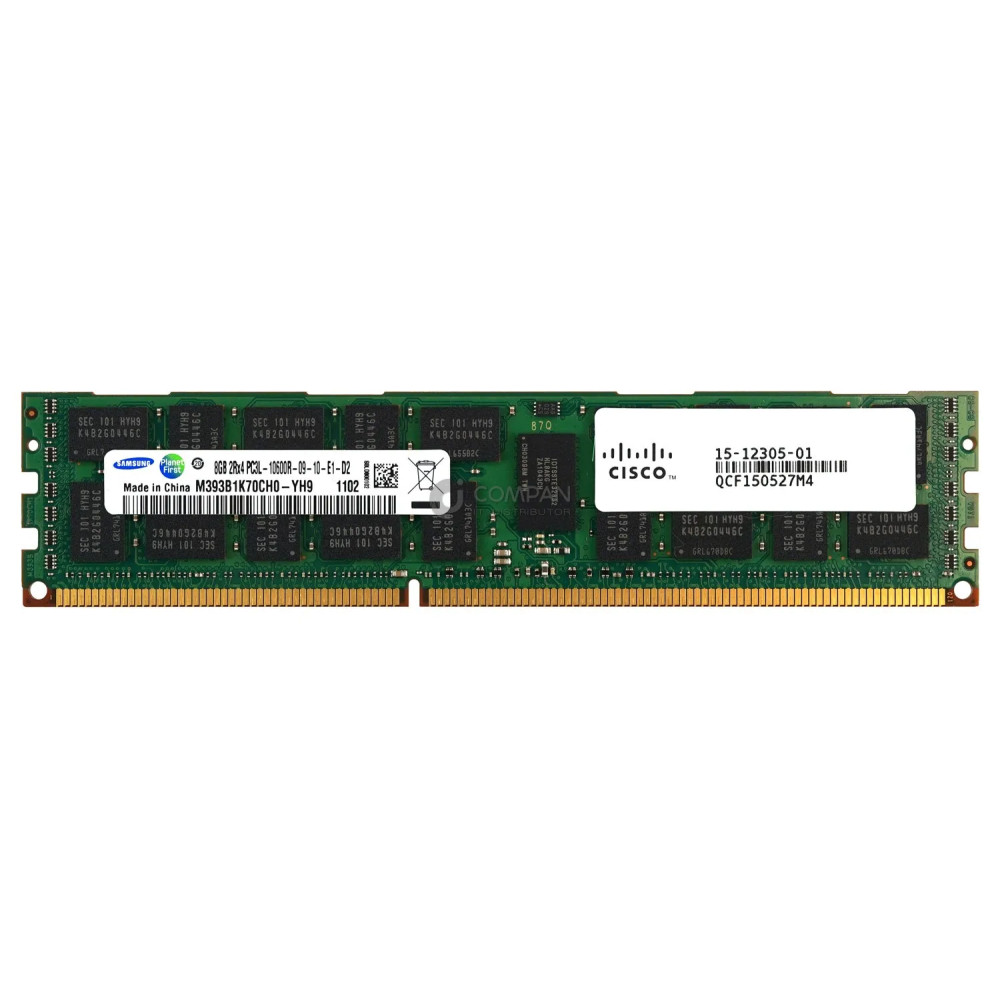 15-12305-01 CISCO MEMORY 8GB 2RX4 PC3L 10600R DDR3 - M393B1K70CH0-YH9