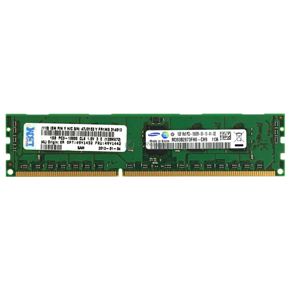 49Y1442 IBM MEMORY 1GB 1RX8 PC3-10600R  DDR3 - 49Y1432