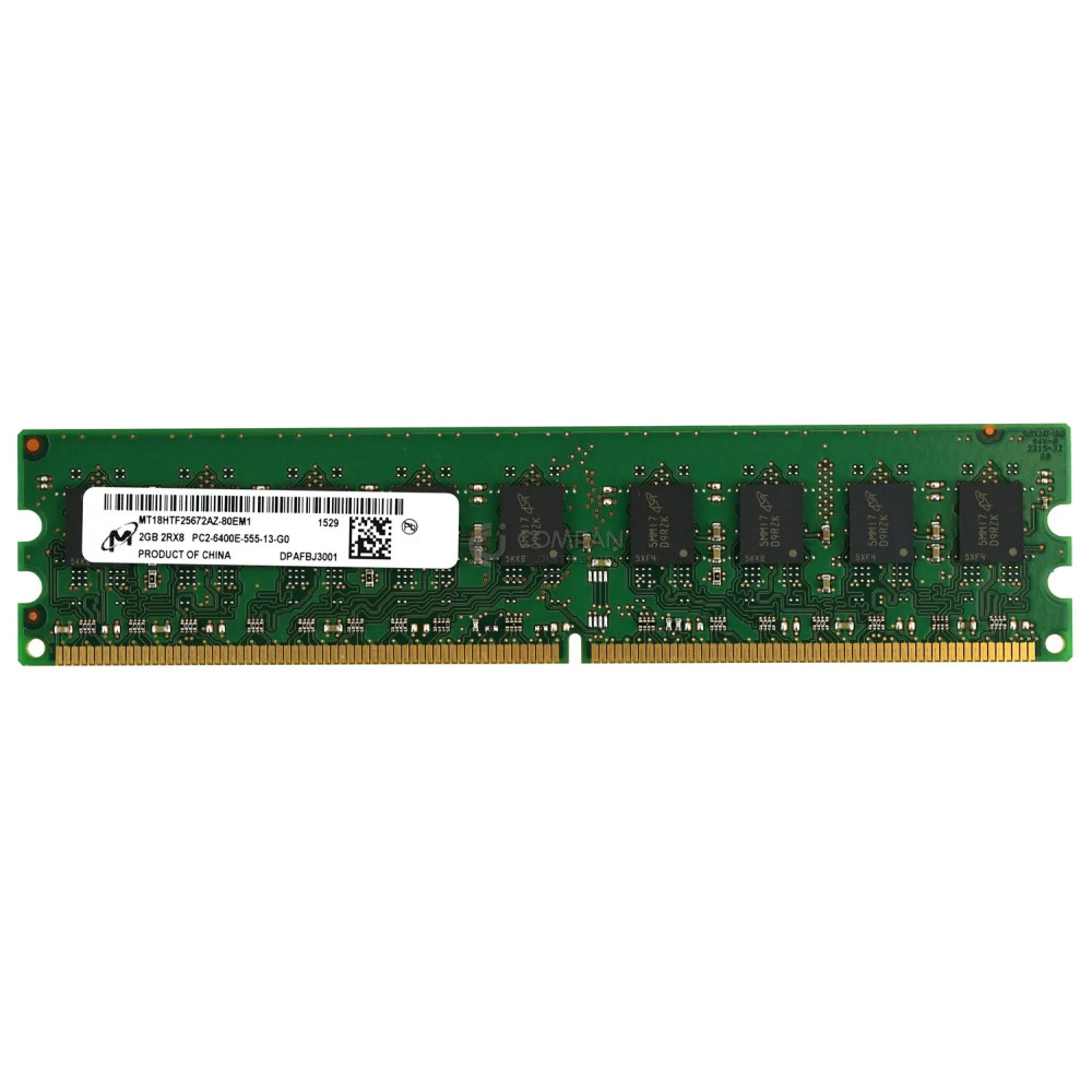 MT18HTF25672AZ-80EM1 MICRON 2GB 2RX8 PC2-6400E DDR2-800MHZ