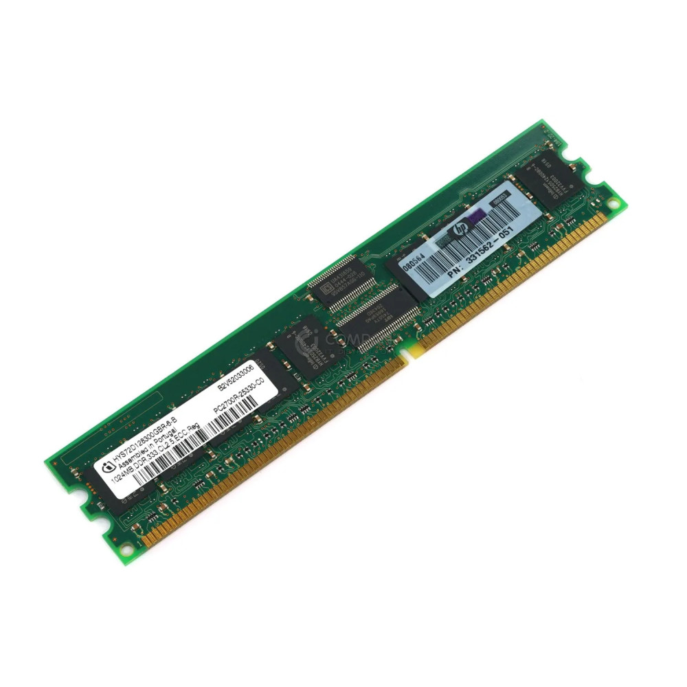 331562-051 HP MEMORY 1GB PC2700R DDR - MT18VDDF12872G-335D3, HYS72D128300GBR-6-B