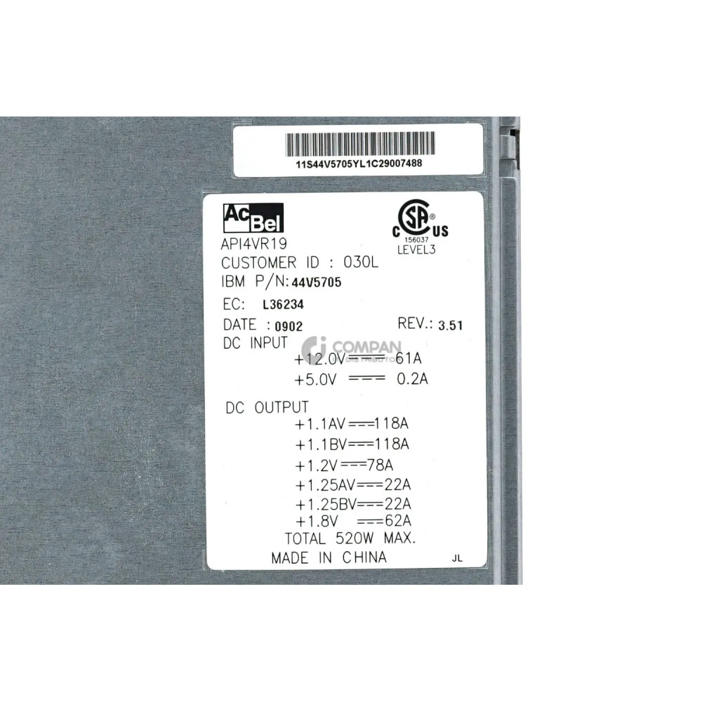 44V5705 IBM PROCESSOR VOLTAGE REGULATOR MODULE FOR P570 PSERIES POWER6 L90000-9599I