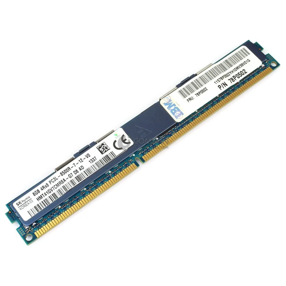 78P0502 IBM MEMORY 8GB 4RX8 PC3 8500R VLP 800MHZ
