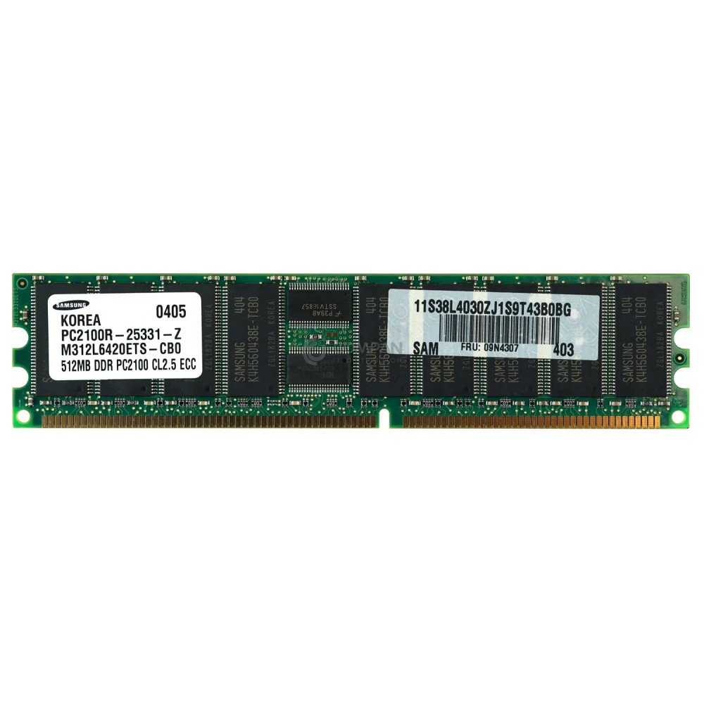 09N4307 IBM MEMORY 512MB PC2100R DDR1