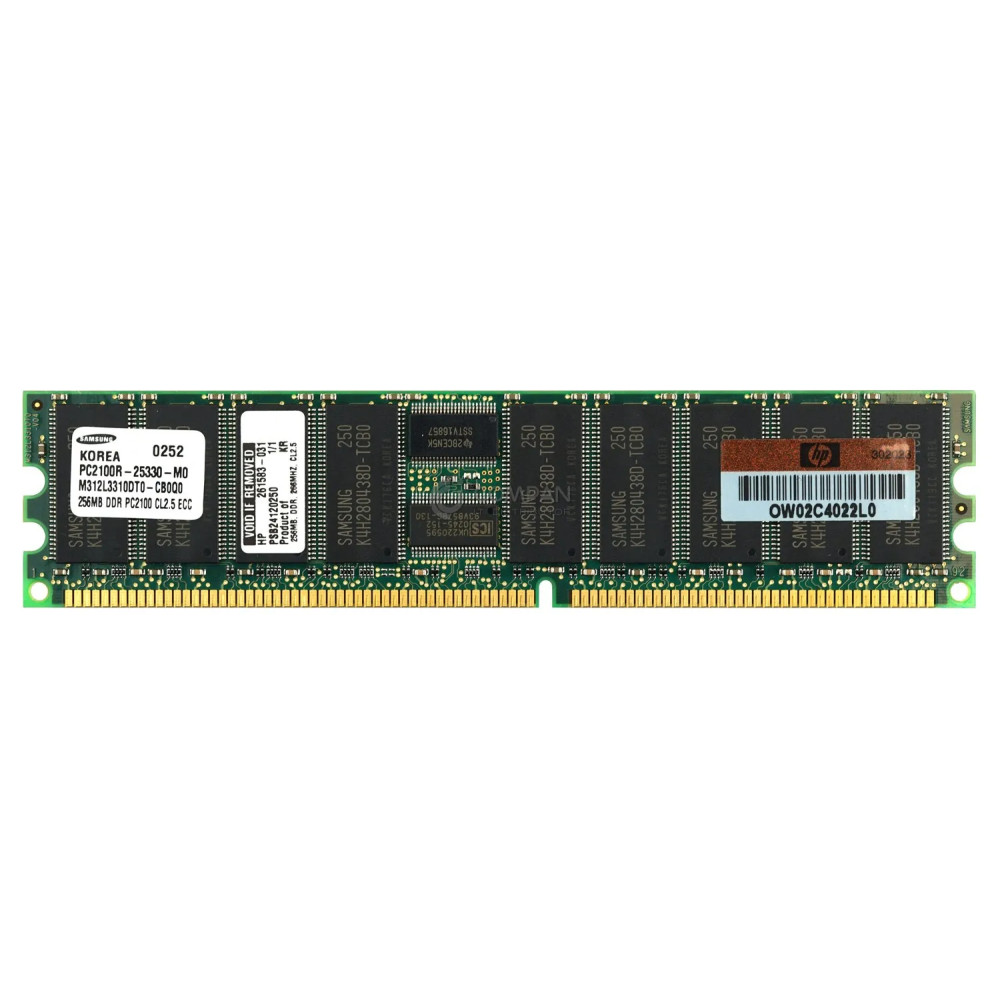 261583-031 HP MEMORY 256MB PC2100R DDR CL 2.5