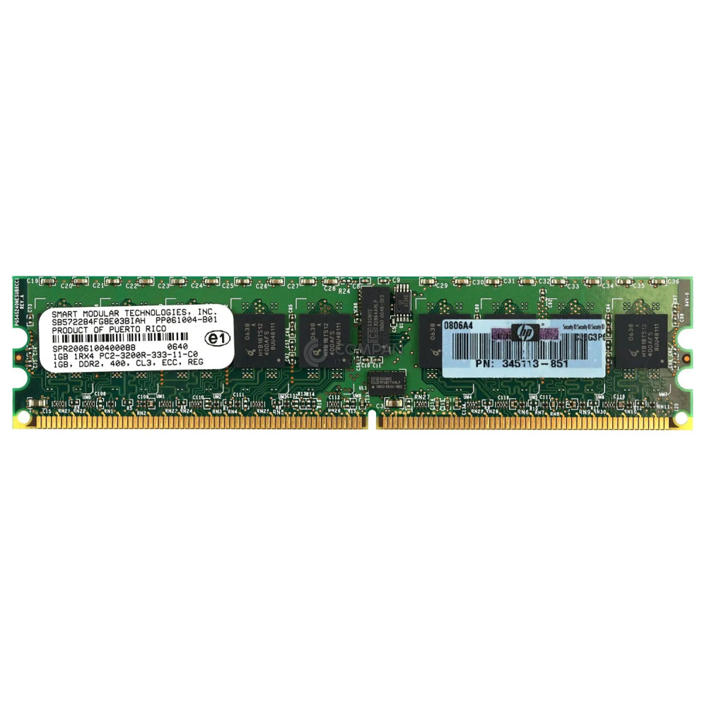 345113-851 HP MEMORY 1GB 1RX4 PC2 3200R DDR2
