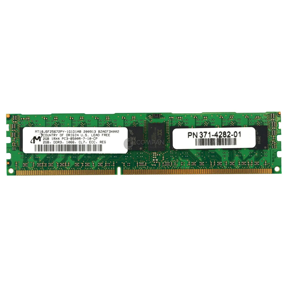 371-4282-01 SUN MEMORY 2GB 1RX4 PC3 8500R DDR3 - M393B5670DZ1-CF8, MT18JSF25672PY-1G1D1