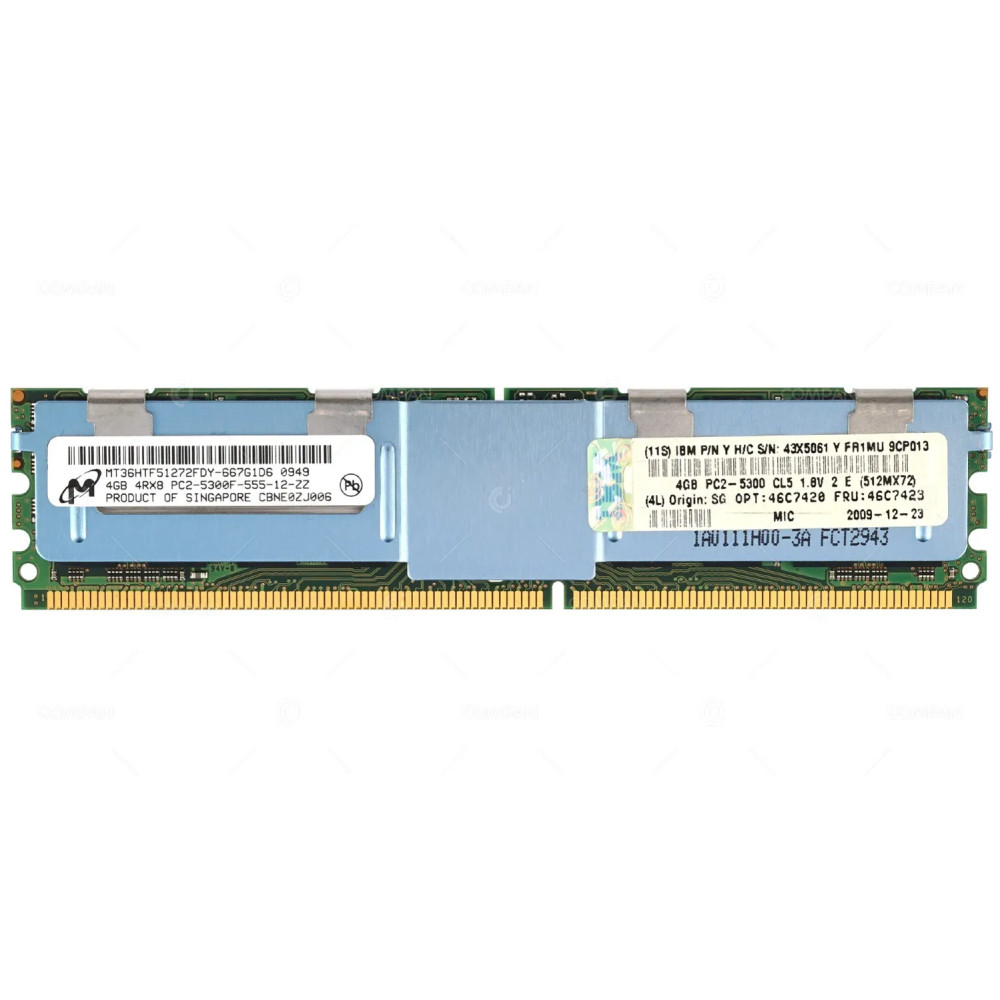 46C7423 IBM DDR2 MEMORY 4GB 667 MHz 4RX8 PC2-5300F 46C7420