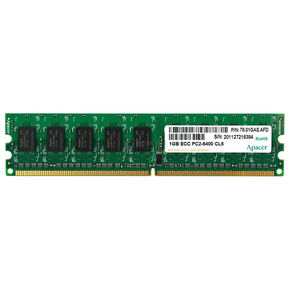 78-01GAS-AFD APACER MEMORY 1GB ECC PC2-6400 CL6 DDR2