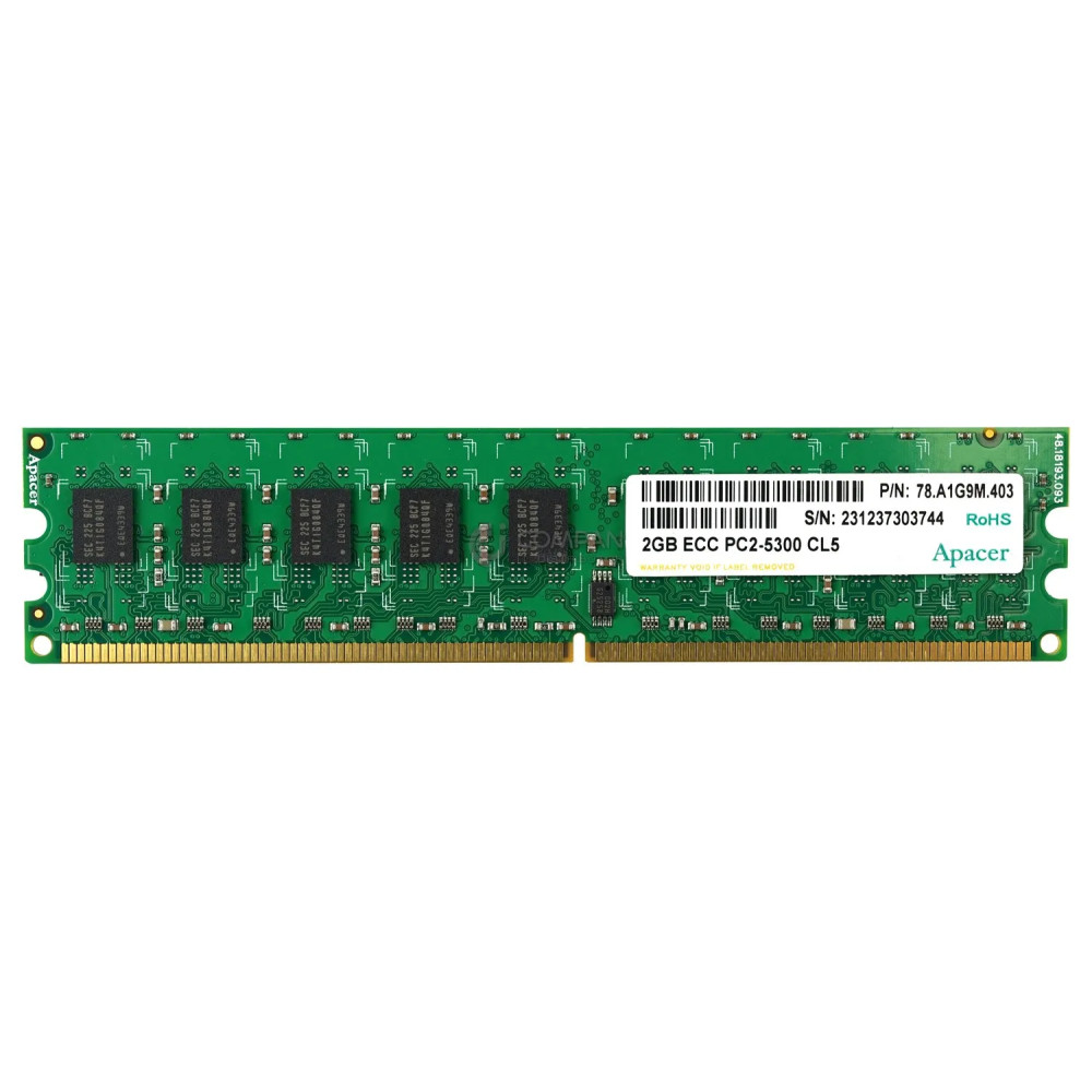 78.A1G9M.403 APACER 2GB PC2-5300 CL5 MEMORY