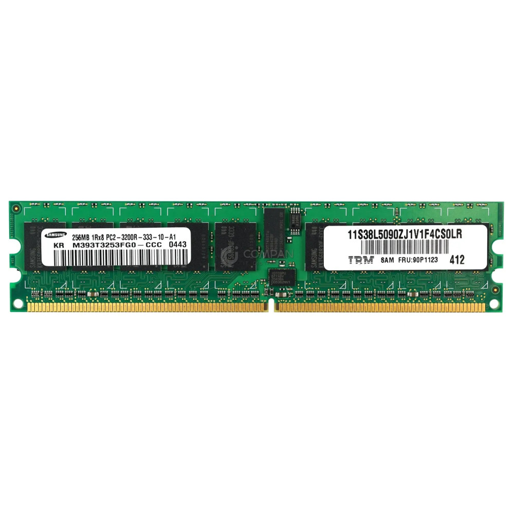 90P1123 IBM MEMORY 256MB 1RX8 PC2 3200R DDR2 - M393T3253FG0-CCC