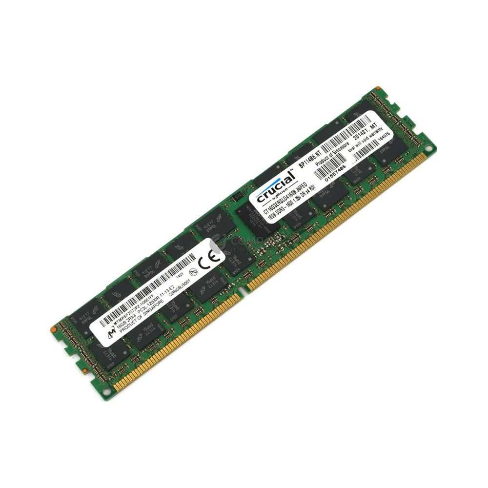 CT16G3ERSLD4160B.36FED CRUCIAL 16GB 2RX4 PC3L-12800R DDR3-1600 MEMORY - MT36KSF2G72PZ-1G6E1