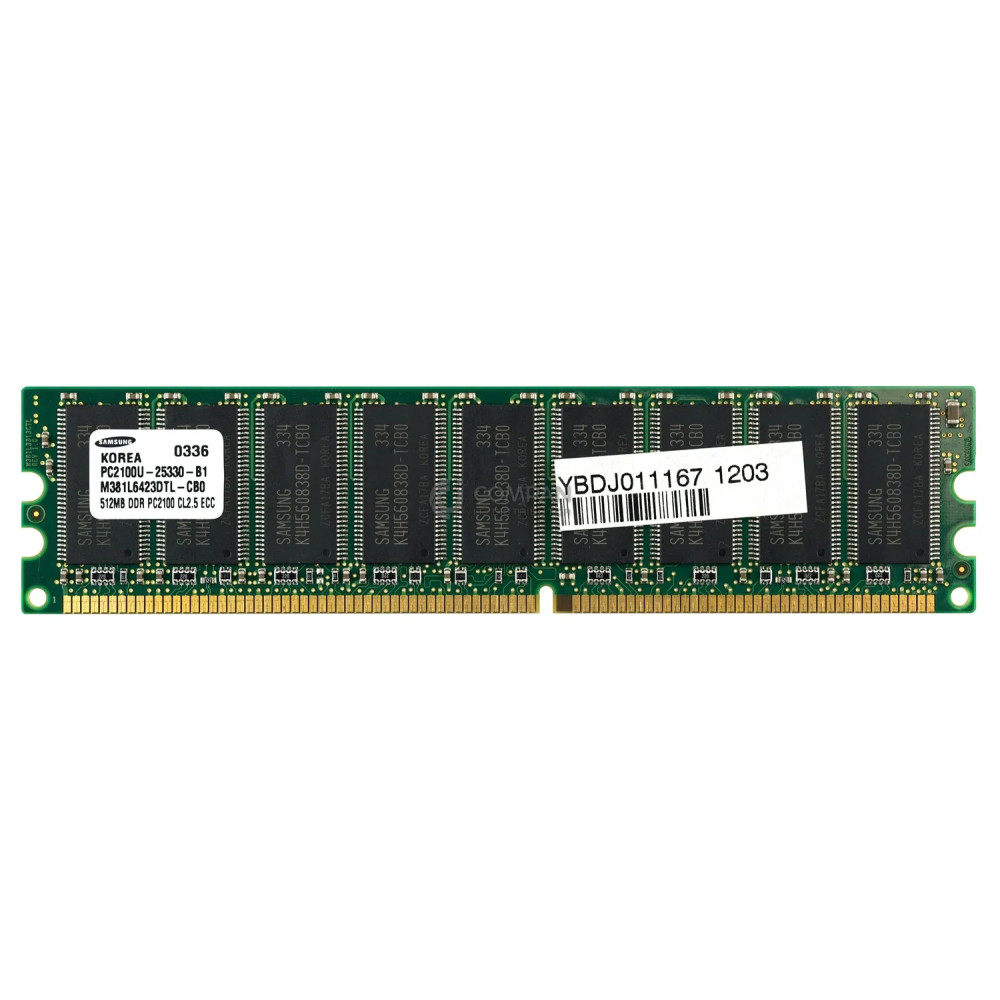 M381L6423DTL-CB0 SAMSUNG MEMORY 512MB PC2100U-25330-B1 DDR