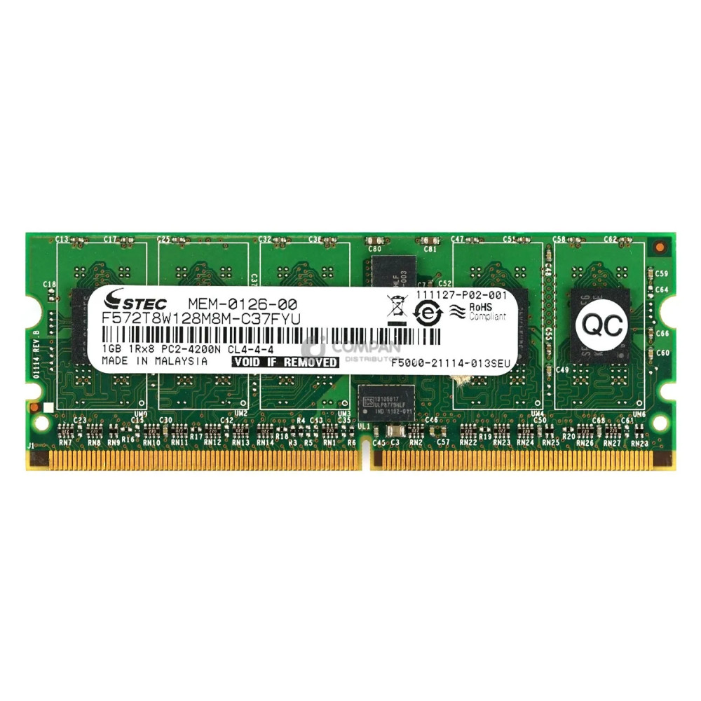 MEM-0126-00 STEC MEMORY 1GB 1RX8 PC2 4200N -  F572T8W128M8M-C37FYU