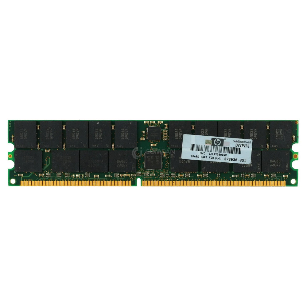 373030-851 HP MEMORY 2GB  PC 3200R DDR 400 CL3 ECC REG - MT36VDDF25672Y-40BD2