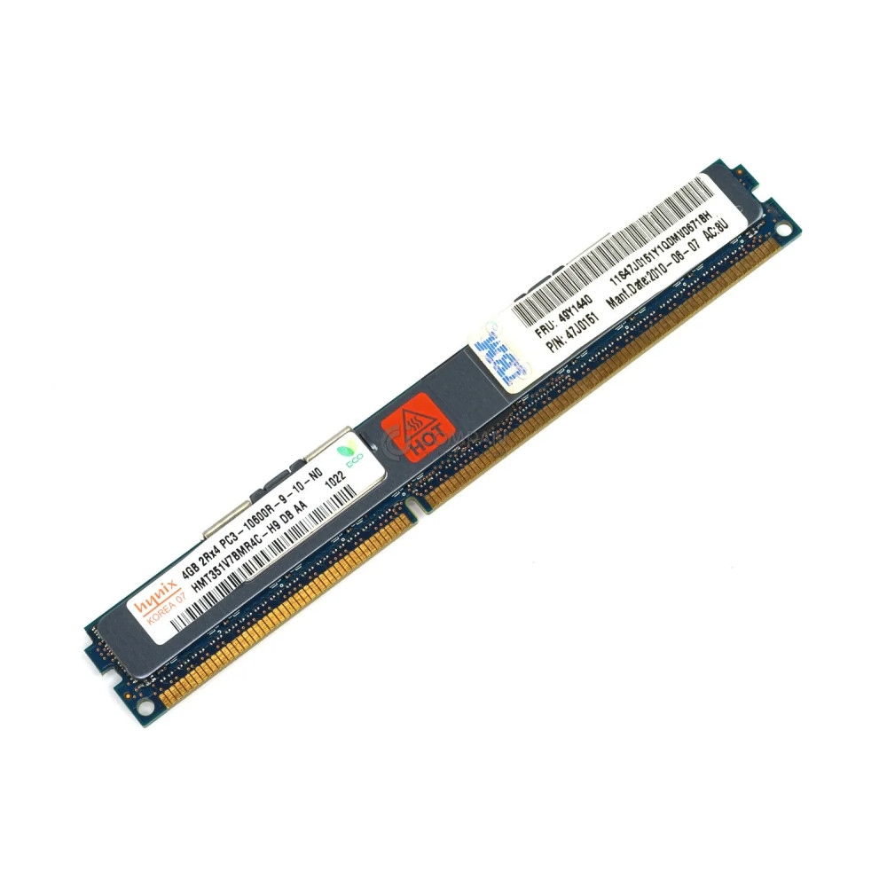 49Y1440 IBM  MEMORY 4GB 2RX4 PC3 10600R DDR3 LOW PROFILE - 47J0151