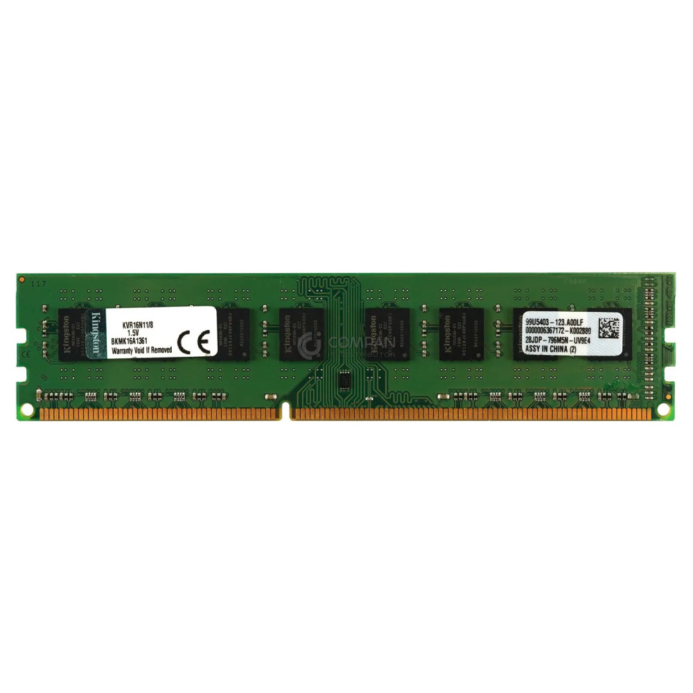 99U5403-123-A00LF KINGSTON MEMORY 8GB PC3-12800U DDR3 - 99U5403-123.A00LF, KVR16N11/8