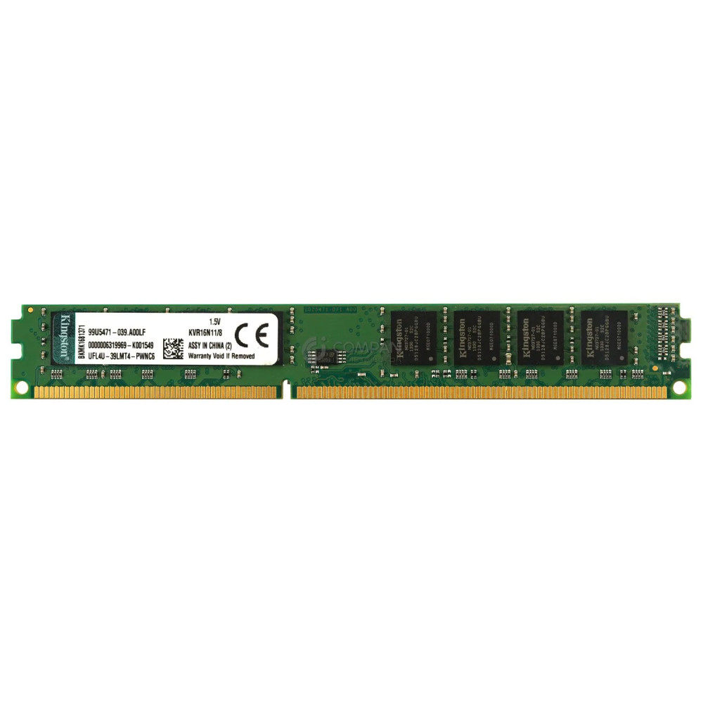 99U5471-039-A00LF KINGSTON MEMORY 8GB PC3-12800U DDR3 - 99U5471-039.A00LF, KVR16N11/8