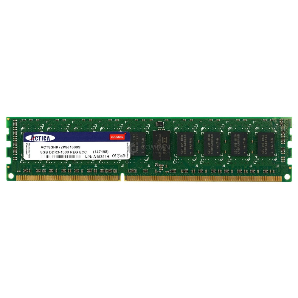 ACT8GHR72P8J1600S ACTICA MEMORY 8GB 2RX8 PC3-12800R DDR3