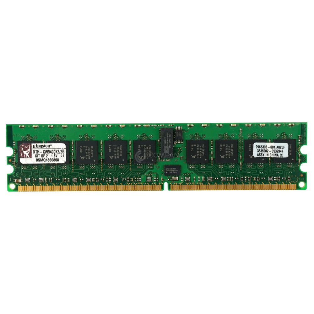KTH-XW9400K2-2G KINGSTON MEMORY 1GB PC2 5300 DDR2 - 9965308-001.A02LF, KTH-XW9400K2/2G