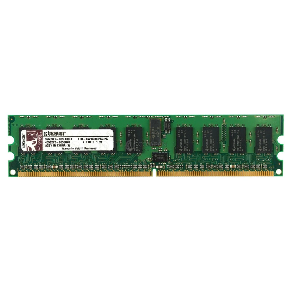KTH-XW9400LPK2-2G KINGSTON MEMORY 1GB PC2-5300 DDR2 - KTH-XW9400LPK2/2G, 9965341-009.A00LF