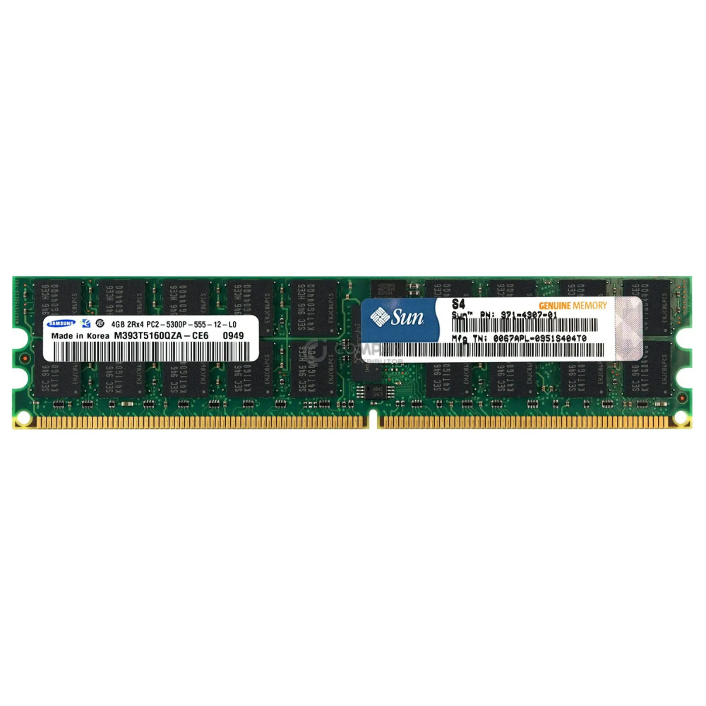 371-4907-01 SUN MEMORY 4GB 2RX4 PC2 5300P DDR2 M393T5160QZA-CE6