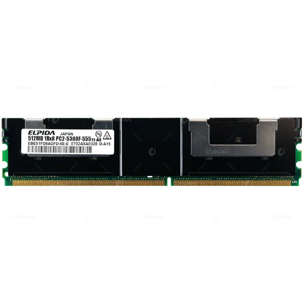 EBE51FD8AGFD-6E-E ELPIDA 512MB 1RX8 PC2-5300F DDR2 667MHZ MEMORY -