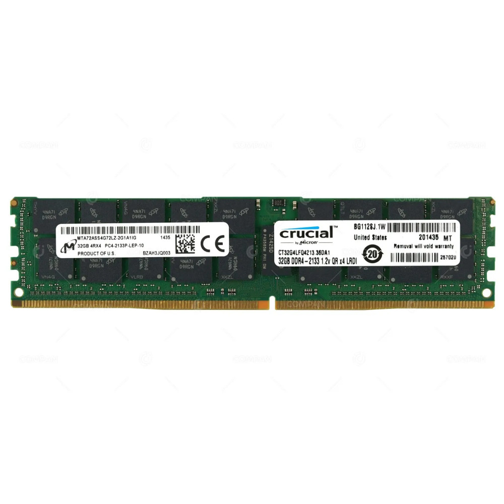 CT32G4LFQ4213-36DA1 CRUCIAL MEMORY 32GB 4RX4 PC4-2133P DDR4 17000P