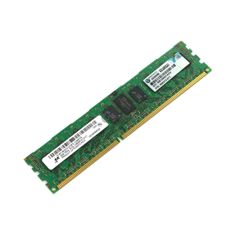 605312-071 HP MEMORY 4GB 1RX4 PC3L 10600R DDR3 606426-001, 604504-B21