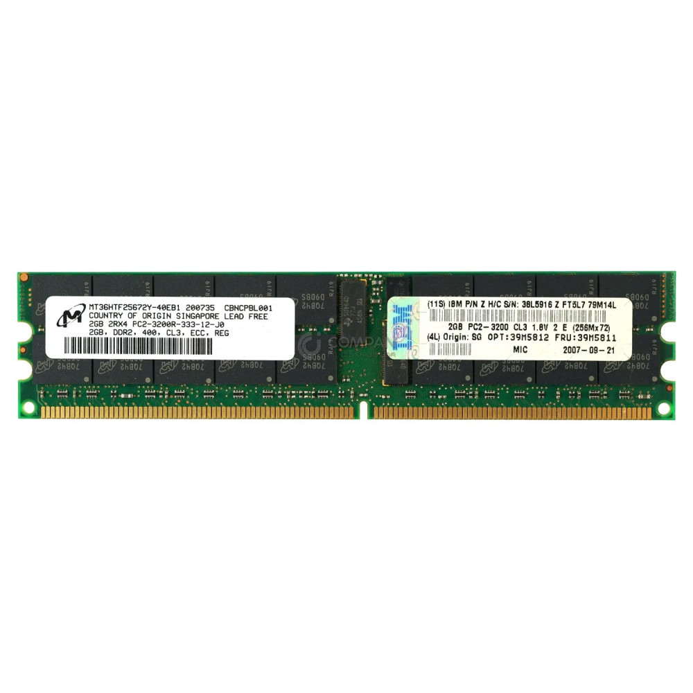 39M5811 IBM MEMORY 2GB 2RX4 PC2 3200R DDR2 39M5812