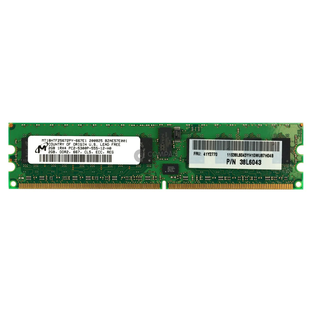 41Y2770 IBM MEMORY 2GB 1RX4PC2 5300P DDR2 41Y2771, 38L6043