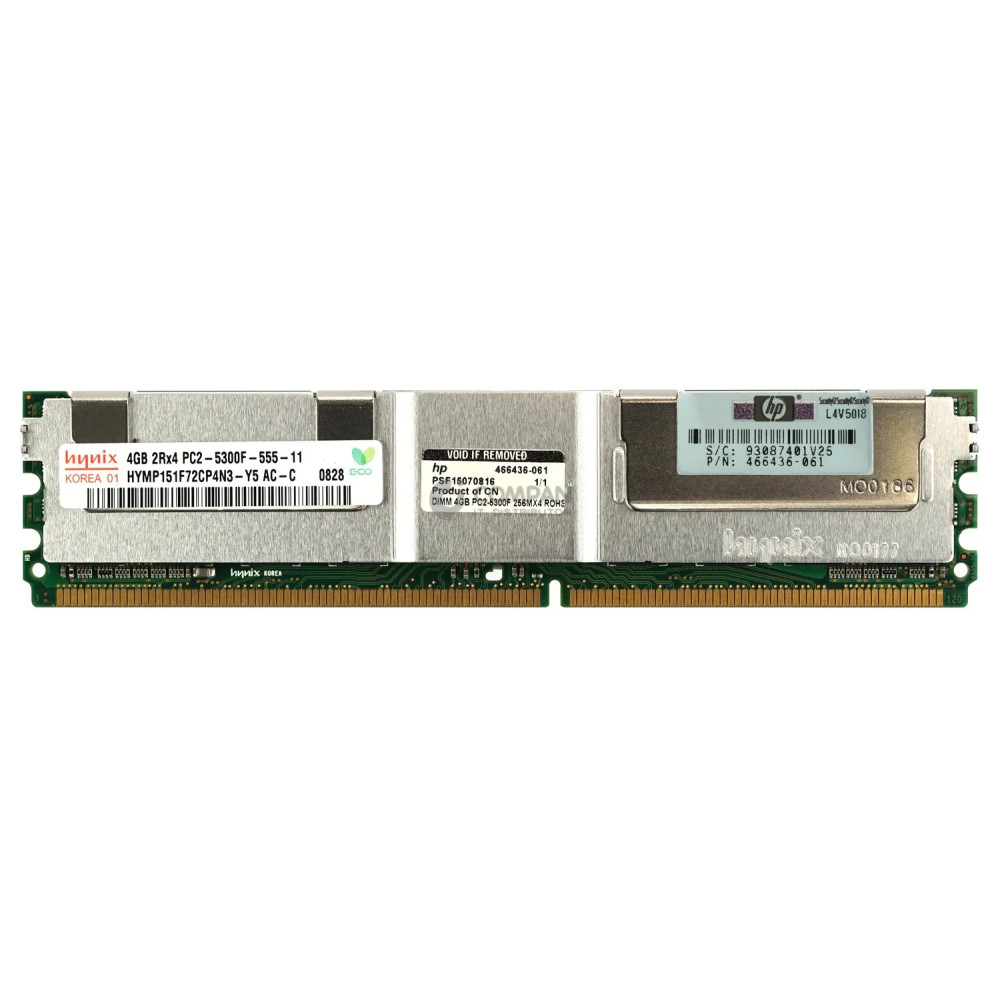 466436-061 HP MEMORY 4GB 2RX4 PC2 5300F DDR2 467654-001, 466440-B21