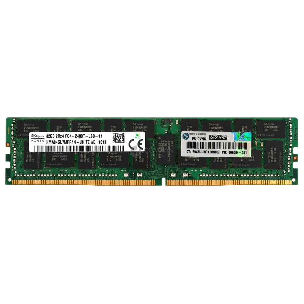 809084-391 HP 32GB 2RX4 DDR4-2400T PC4-19200 MEMORY HMA84GL7MFR4N-UH